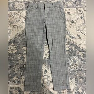 Gap plaid print skinny ankle pants